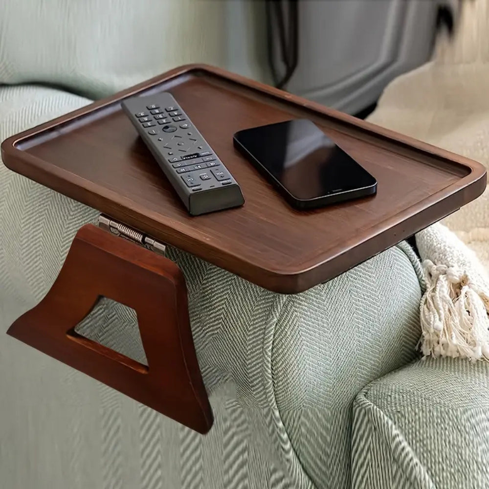 Side Tables Sofa Arm Tray with Clip-On Legs | Foldable