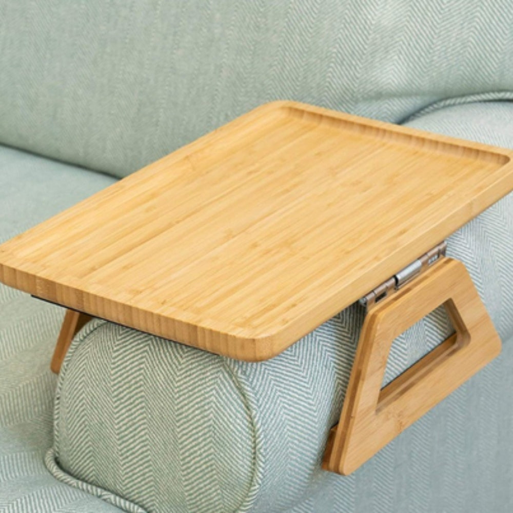 Side Tables Sofa Arm Tray with Clip-On Legs | Foldable