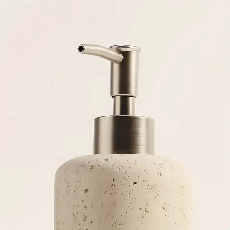 Soap Dispenser with Travertine Texture | Bathroom & Kitchen
