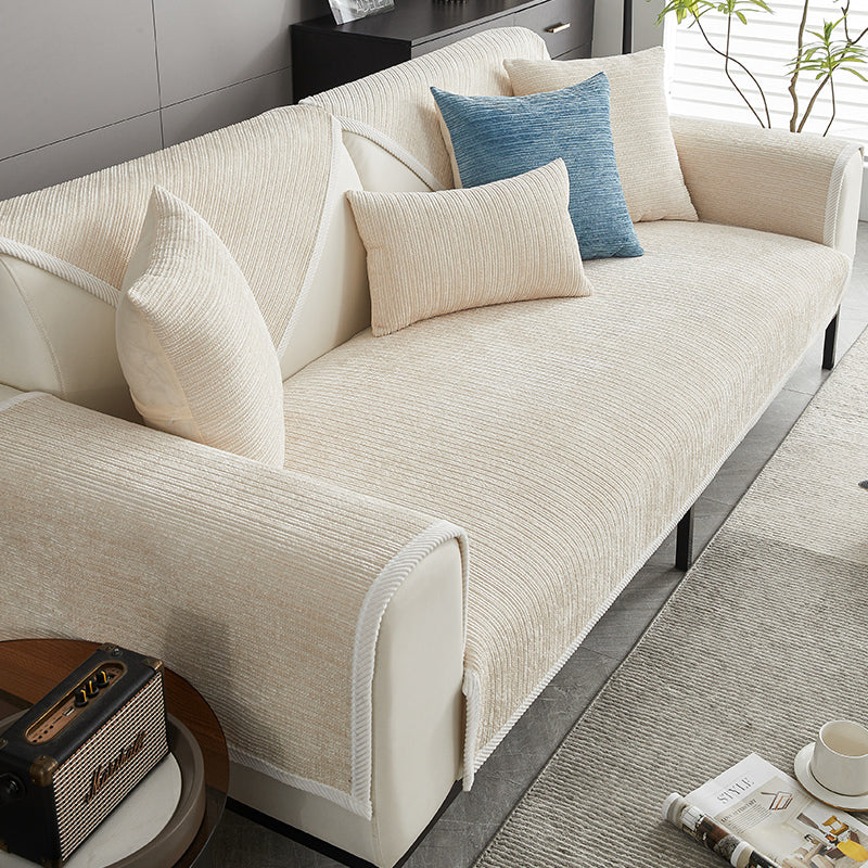 Sofa Covers with Ribbed Chenille Texture | Anti-Scratch