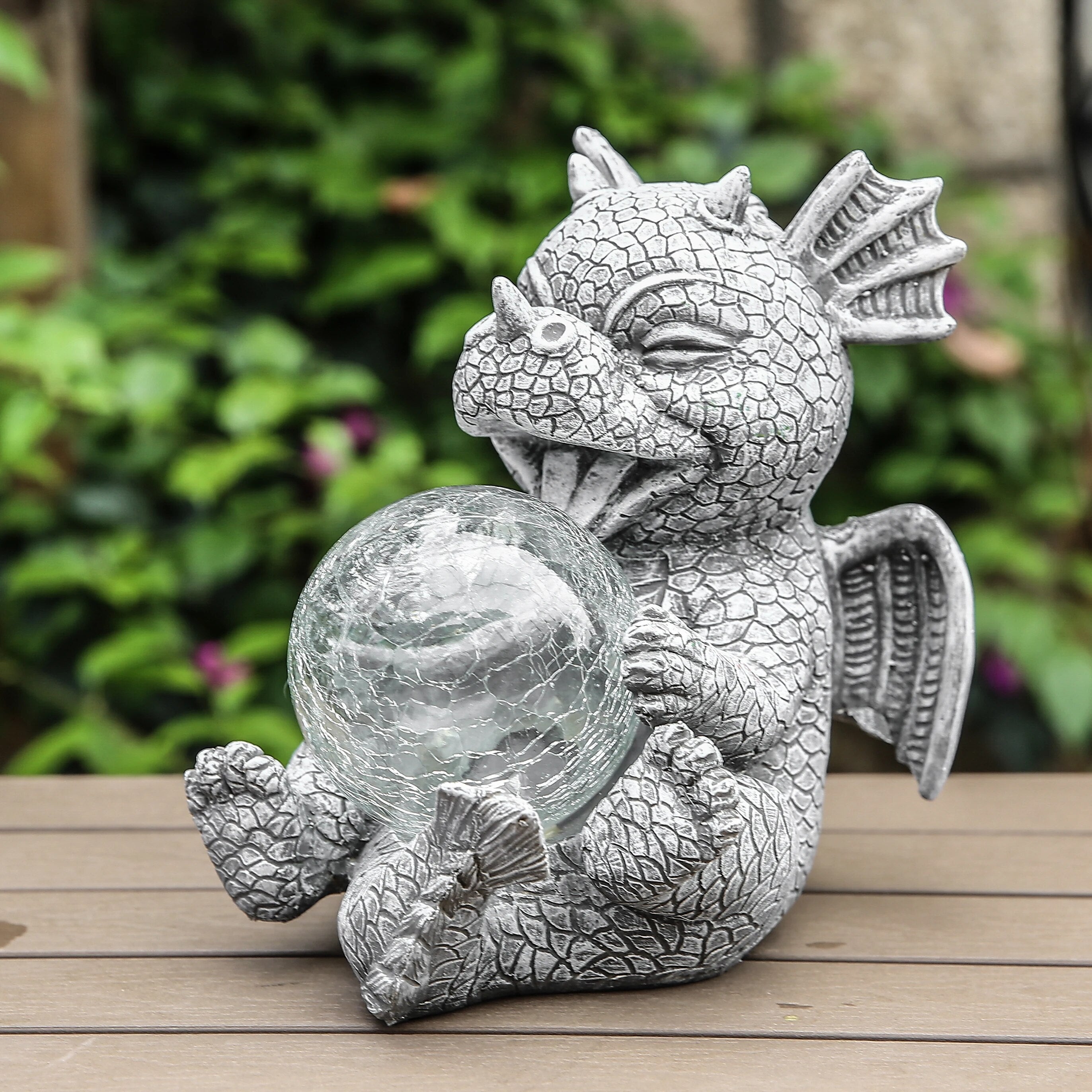 Solar Dragon Statue Decorative Lighting for Garden | Exterior