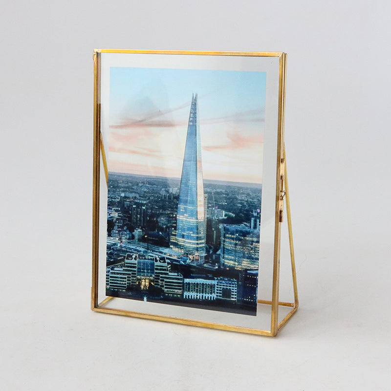 Standing Photo Frame with Glass Front | Vintage Style