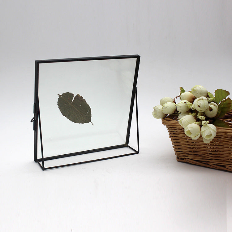 Standing Photo Frame with Glass Front | Vintage Style