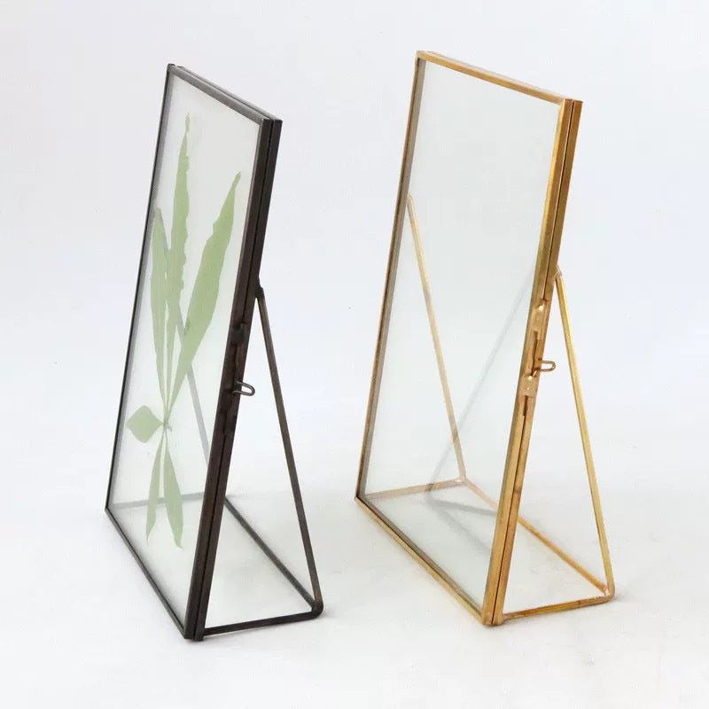 Standing Photo Frame with Glass Front | Vintage Style