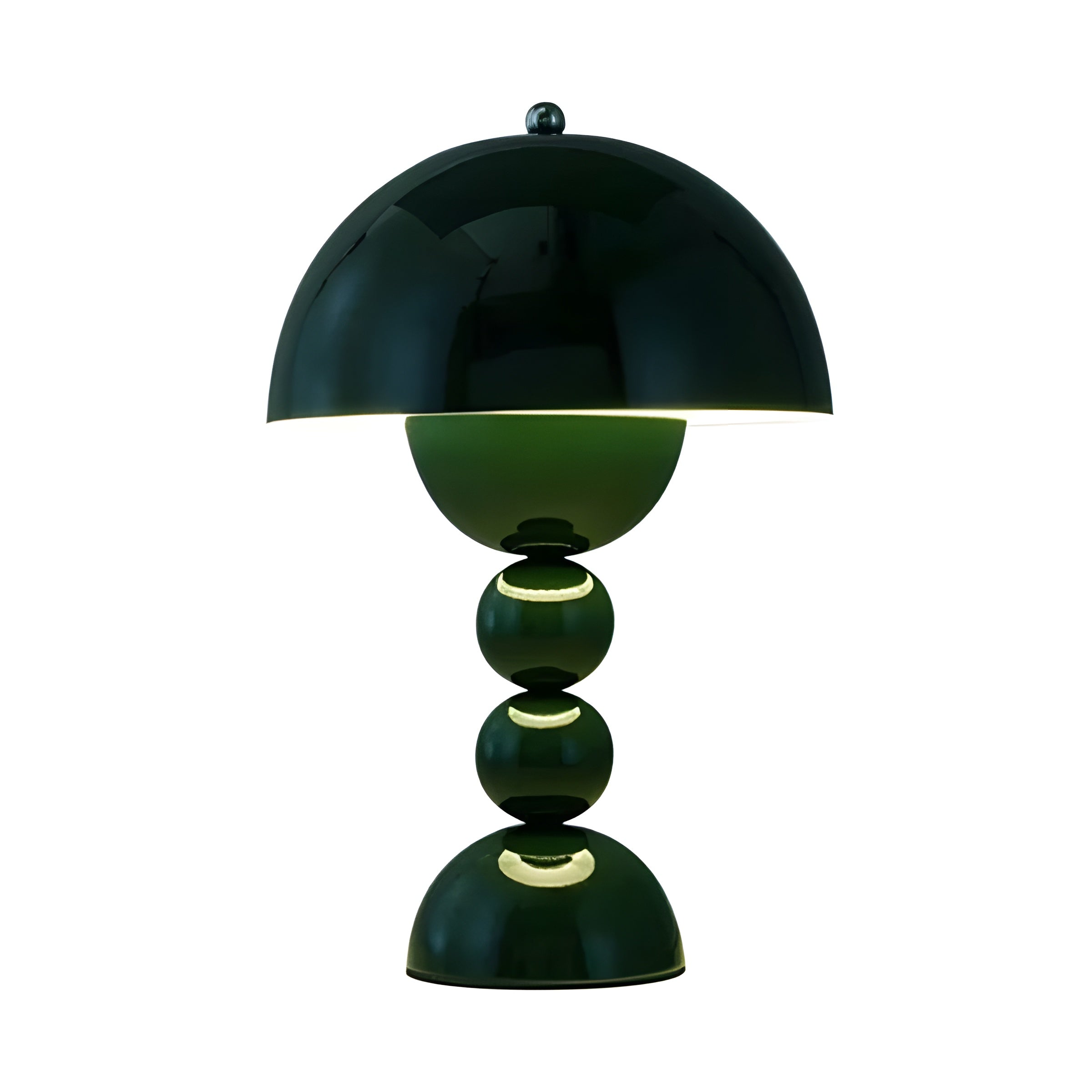 Table Lamp Dome Beaded Stem for Bedroom | Scandinavian