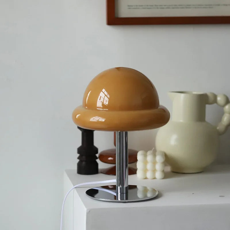 Table Lamps Mushroom Glass Dome for Living Room | LED