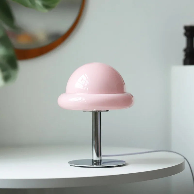 Table Lamps Mushroom Glass Dome for Living Room | LED