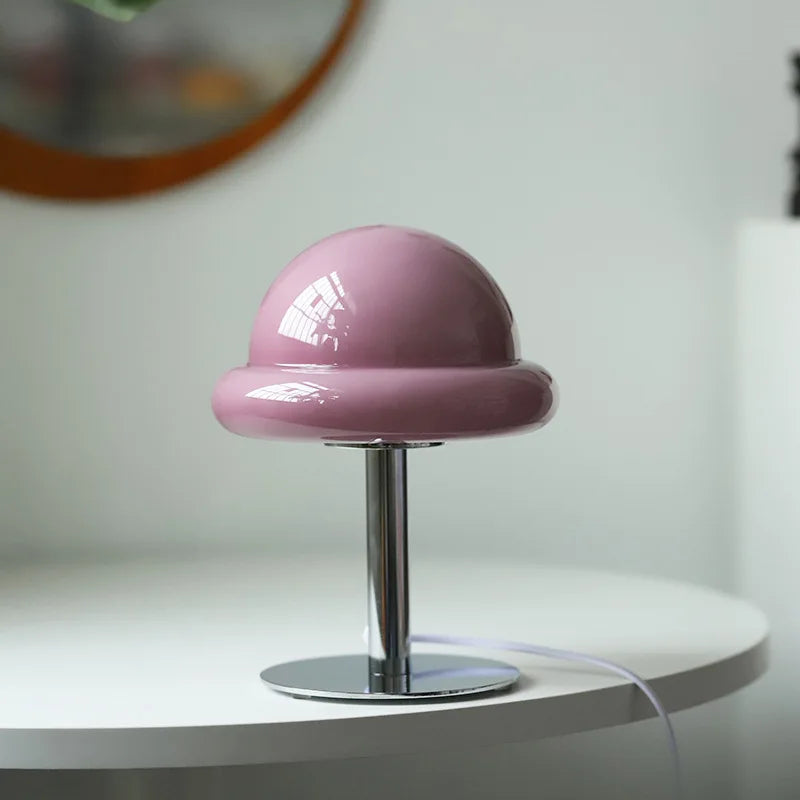 Table Lamps Mushroom Glass Dome for Living Room | LED