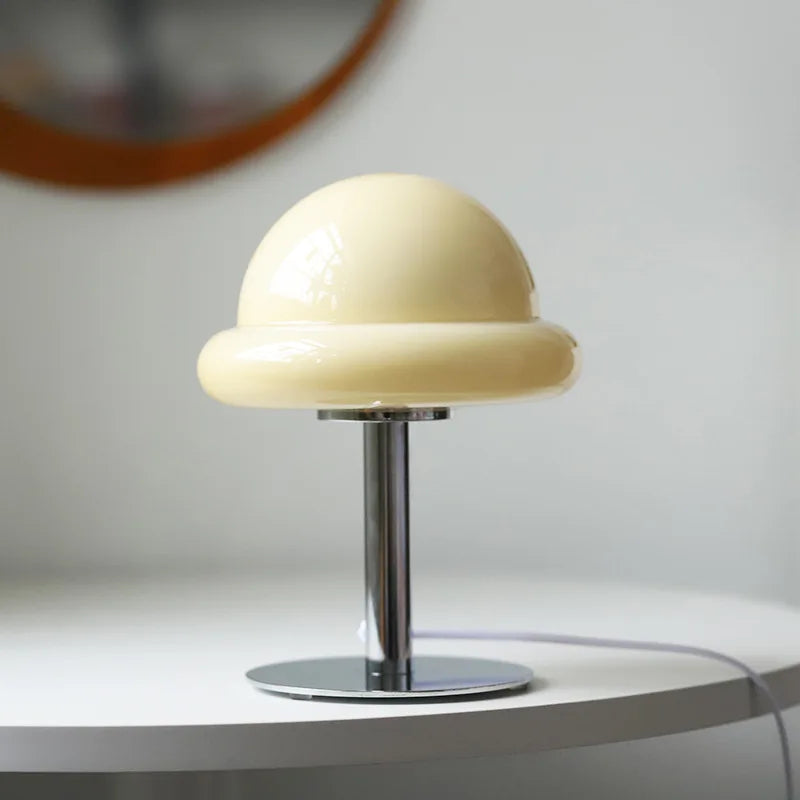 Table Lamps Mushroom Glass Dome for Living Room | LED