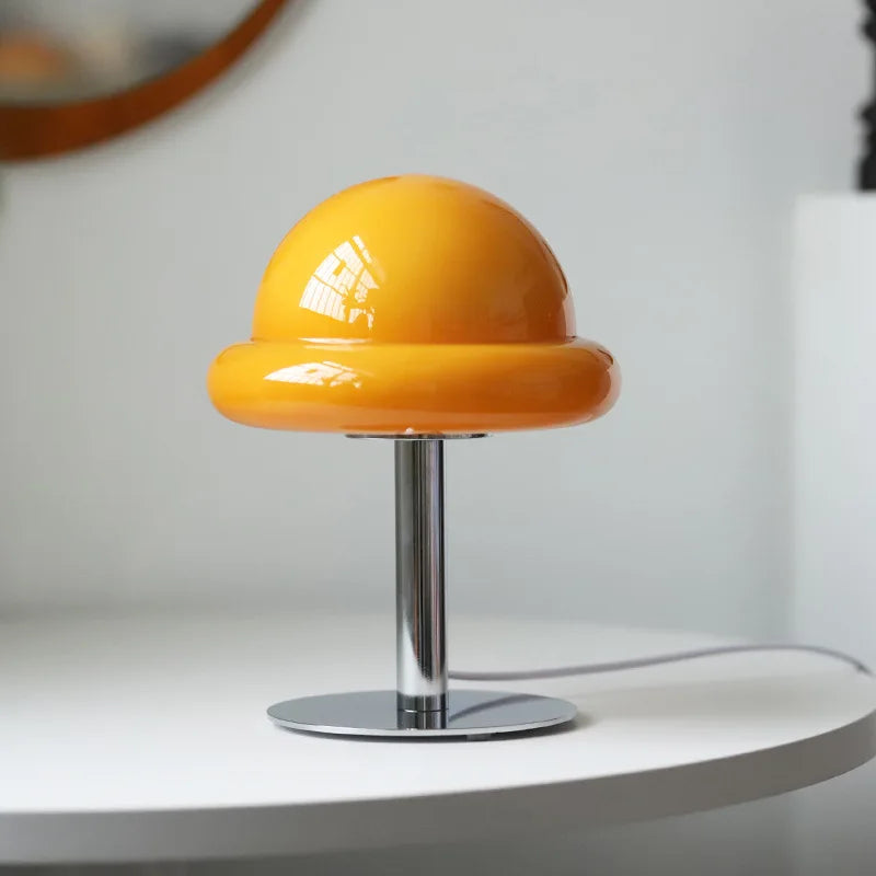 Table Lamps Mushroom Glass Dome for Living Room | LED