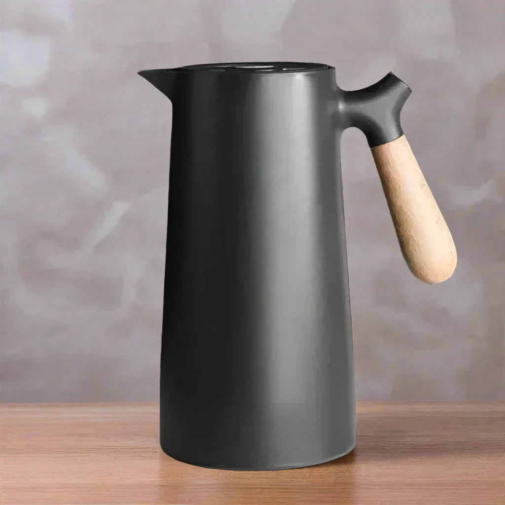Thermal Carafe Double Wall with Wood Style Handle | 1L