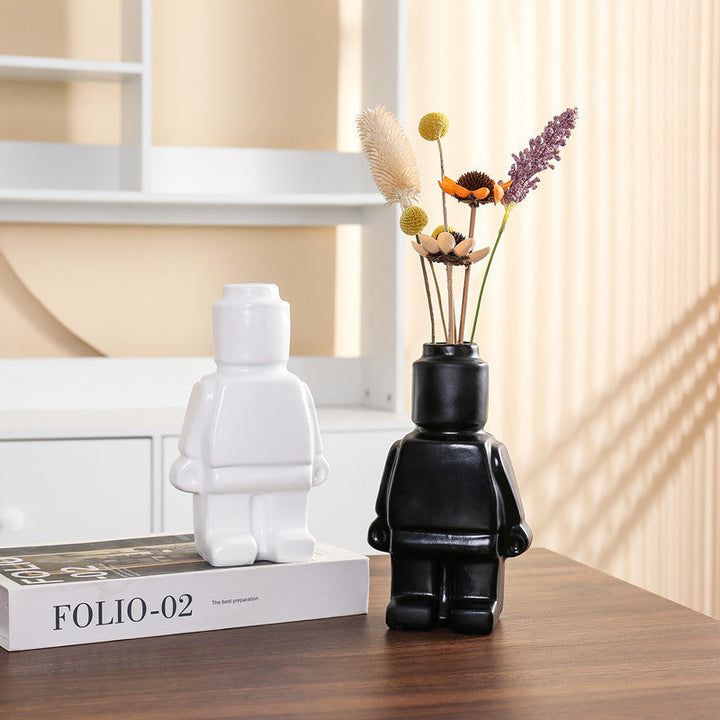Vase Robot Figure Ceramic Design | Living Room