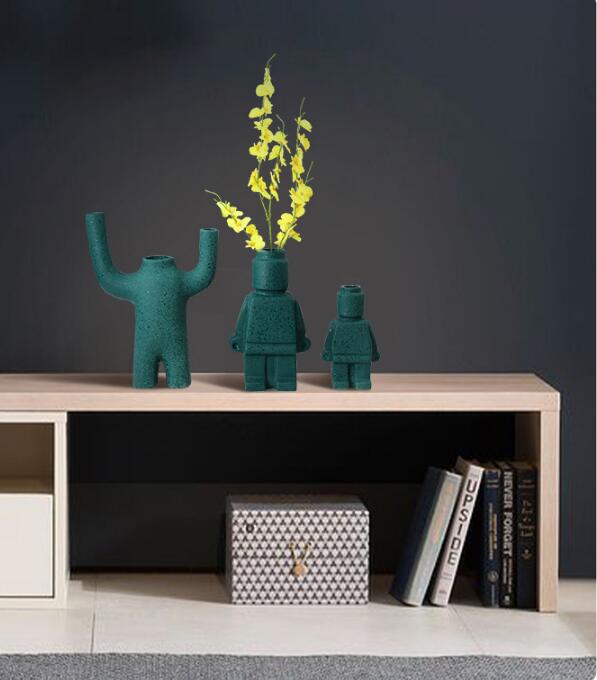 Vase Robot Figure Ceramic Design | Living Room
