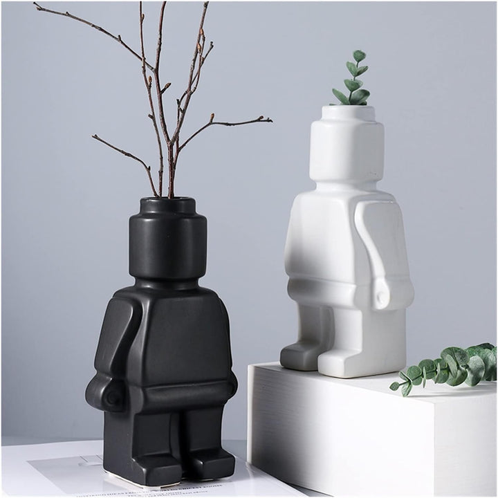 Vase Robot Figure Ceramic Design | Living Room