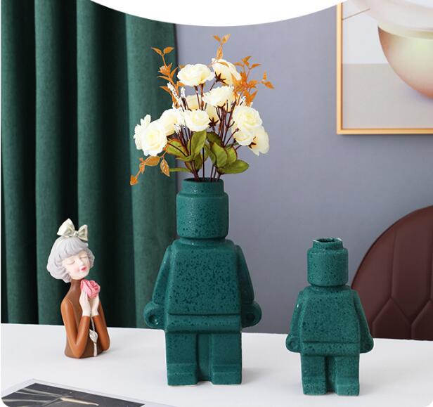 Vase Robot Figure Ceramic Design | Living Room