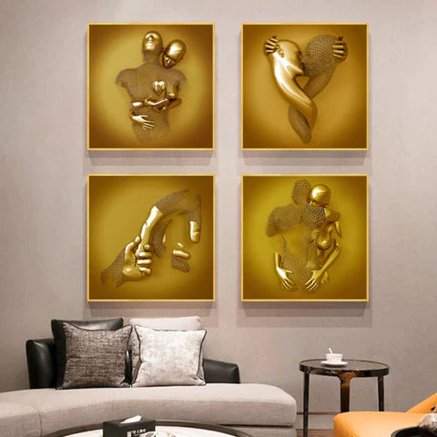 Wall Art Abstract Couple Canvas | Decoration