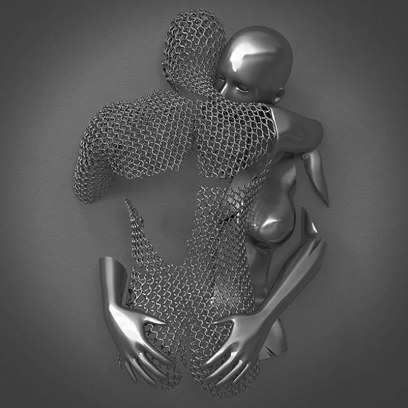 Wall Art Abstract Couple Canvas | Decoration