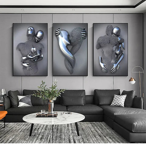 Wall Art Abstract Couple Canvas | Decoration