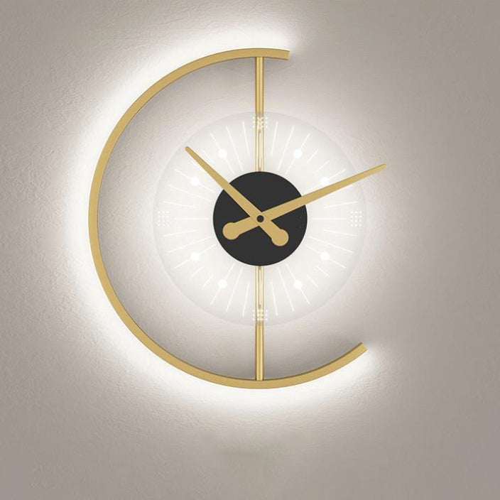 Wall Clock with LED Light | Wall Sconce