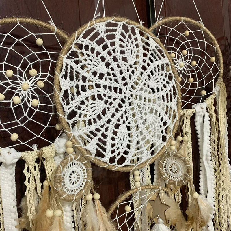 Wall Decor Dream Catcher with Feathers for Bedroom | Boho