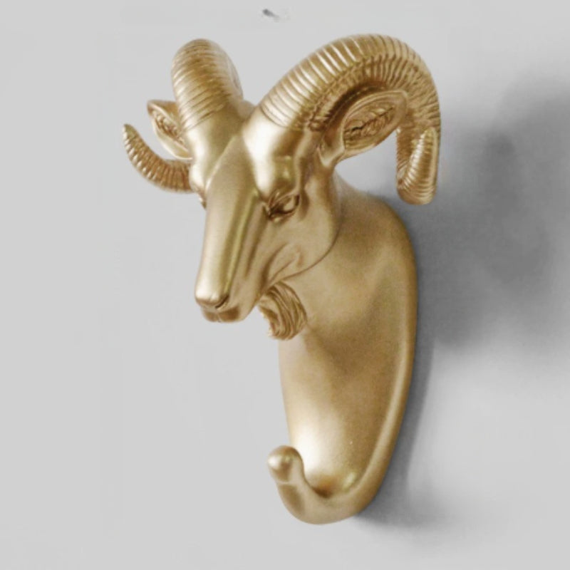 Wall Hooks Animal Head Sculpture Decorative | Storage Hangers