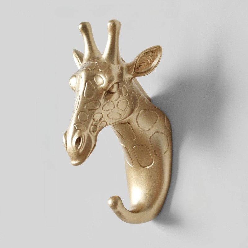 Wall Hooks Animal Head Sculpture Decorative | Storage Hangers