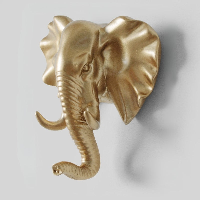Wall Hooks Animal Head Sculpture Decorative | Storage Hangers