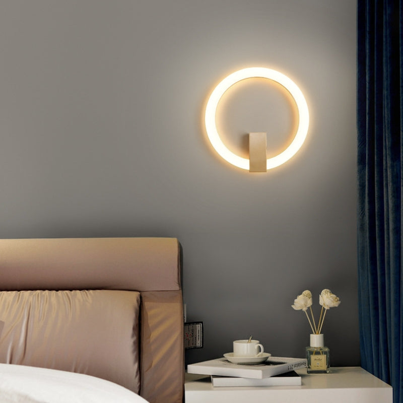 Wall Sconce LED for Bedroom Bedside | Round Ring