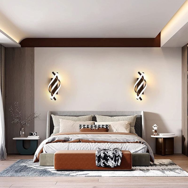 Wall Sconce LED for Bedroom Bedside | Spiral Design