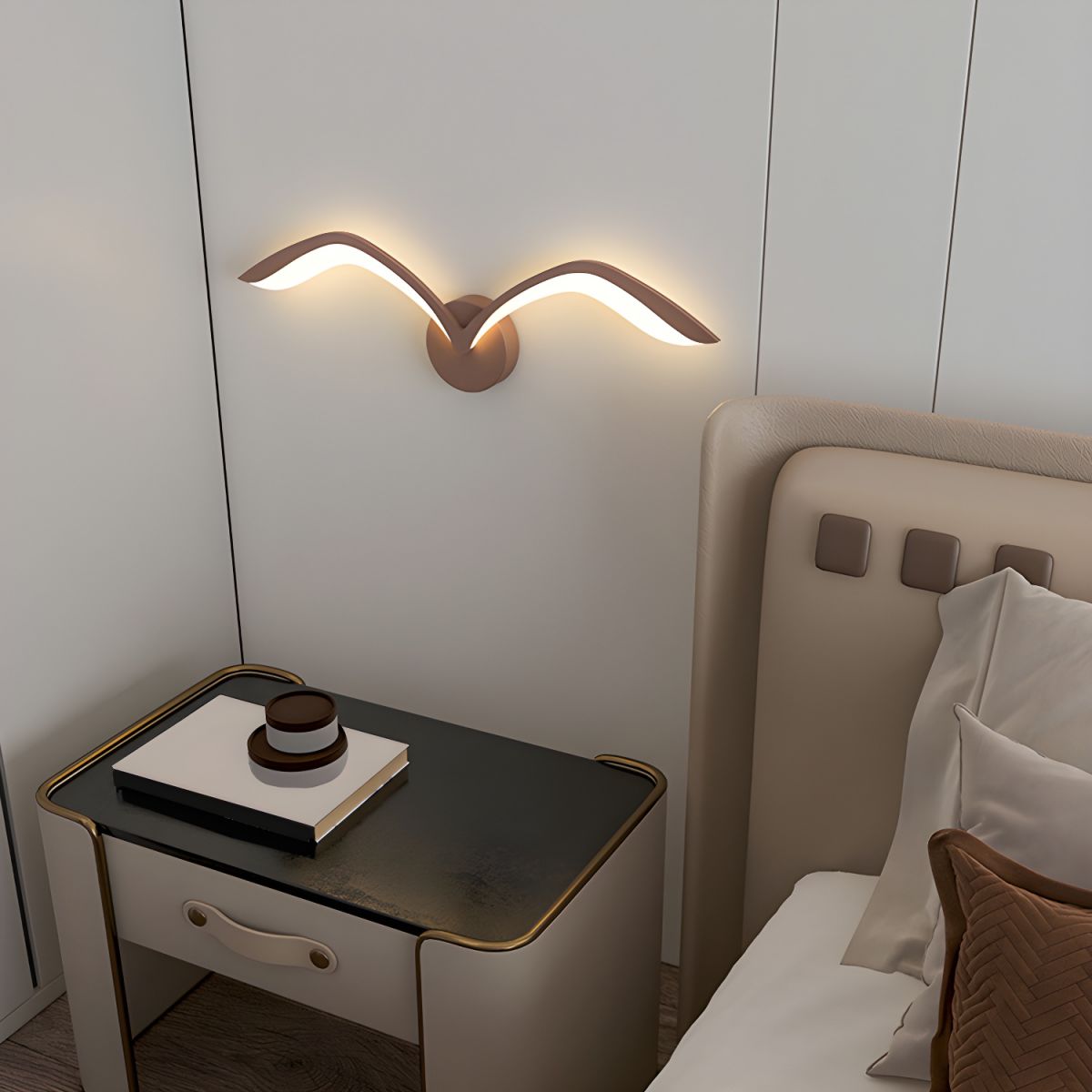 Wall Sconces with Bird Wing Design | LED Bedside Light