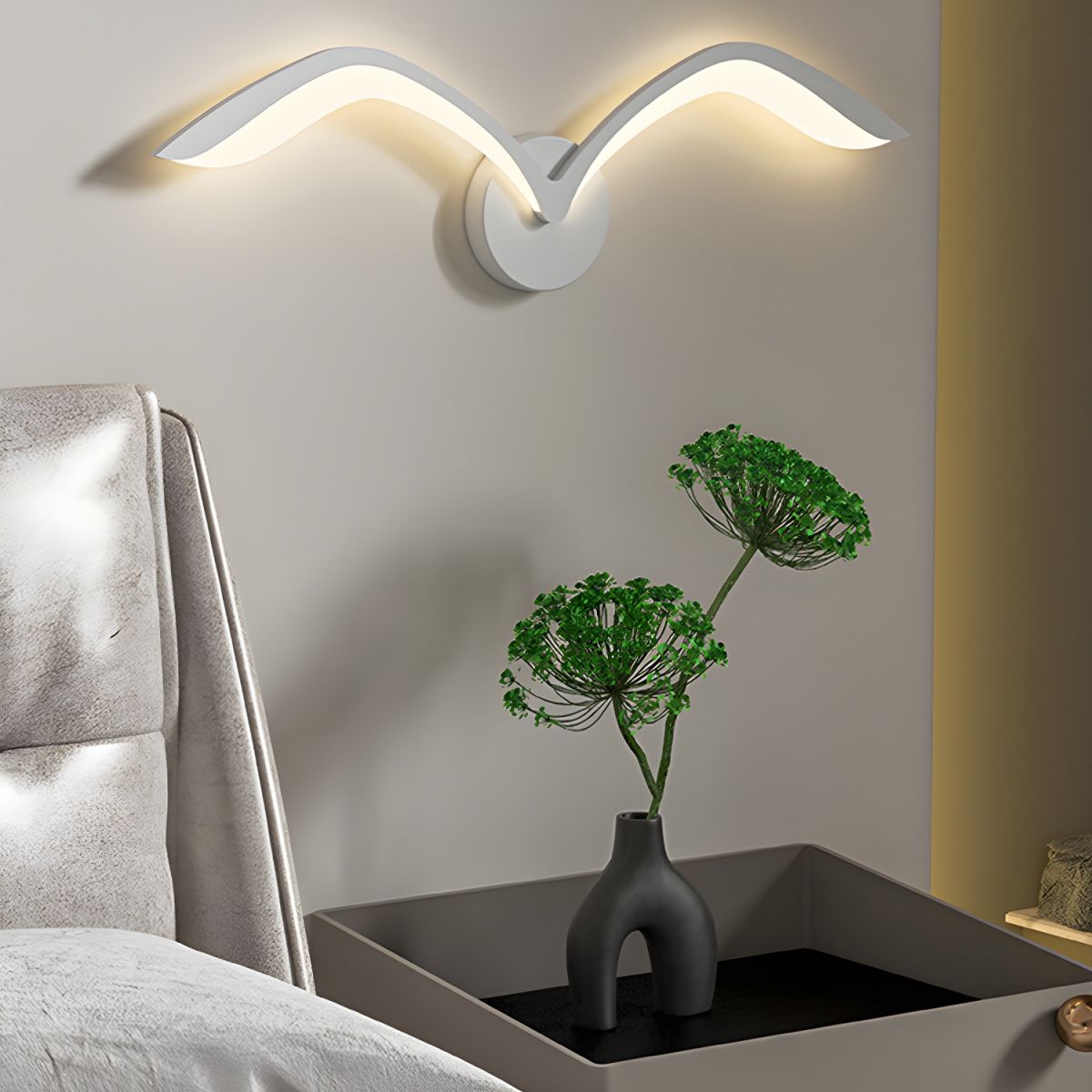 Wall Sconces with Bird Wing Design | LED Bedside Light