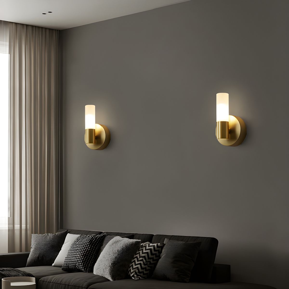 Wall Sconces with LED for Bedroom & Living Room | Modern Cylinder