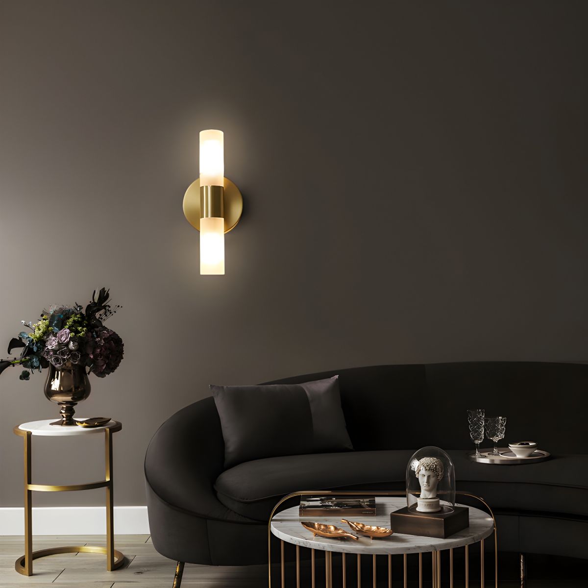 Wall Sconces with LED for Bedroom & Living Room | Modern Cylinder