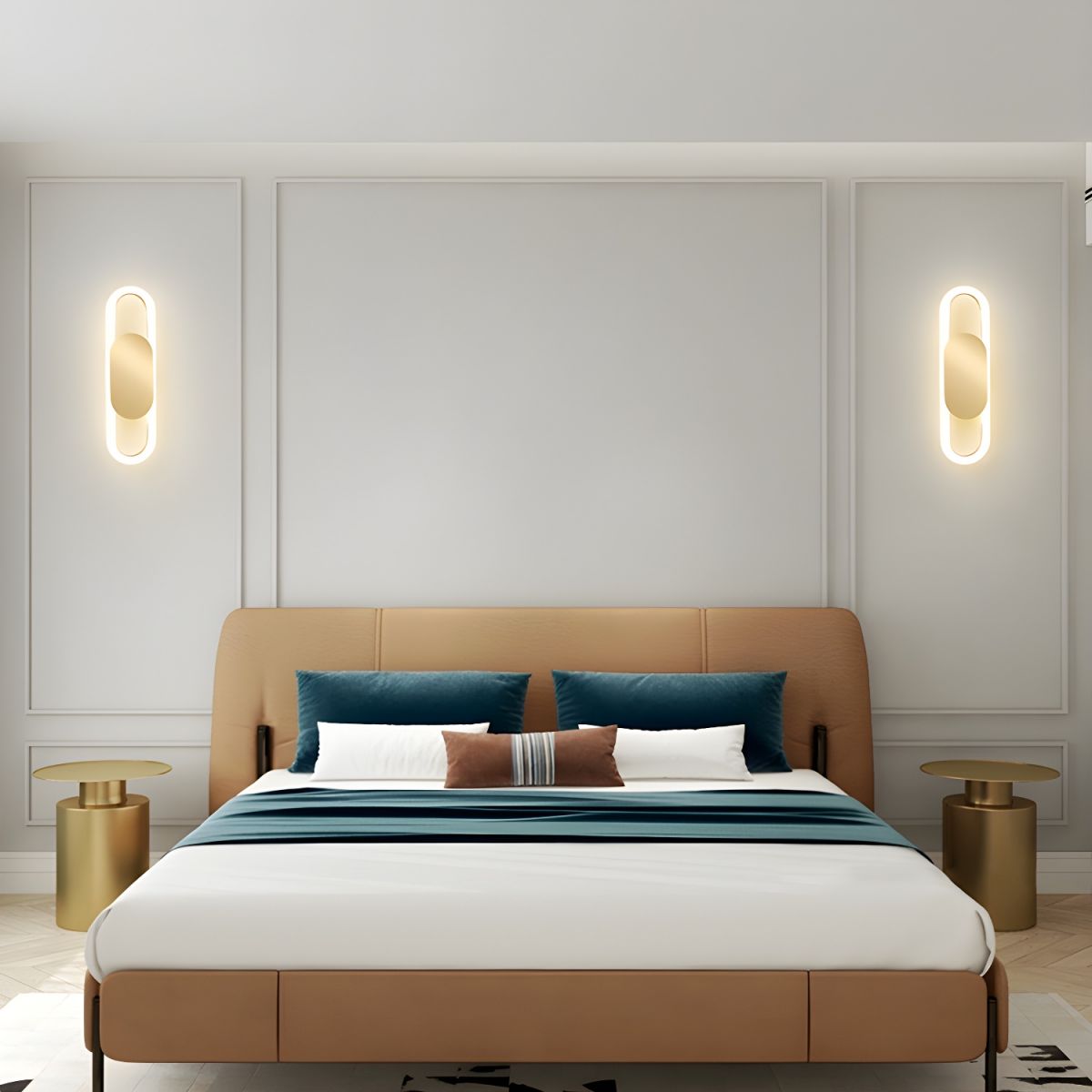 Wall Sconces with LED for Bedroom & Living Room | Oval Design