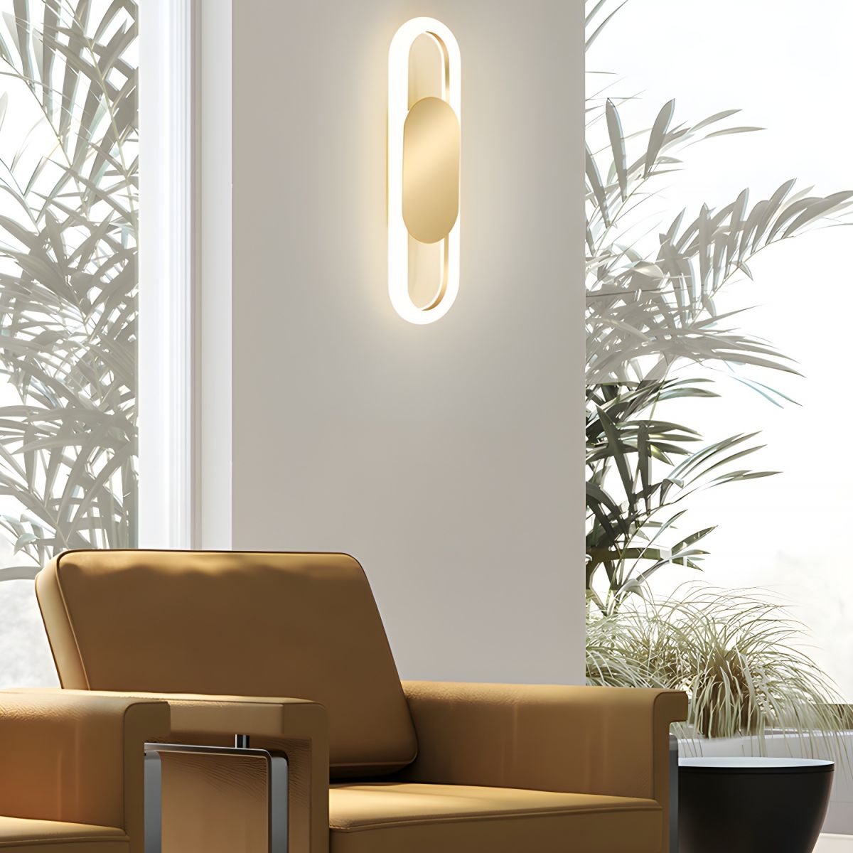 Wall Sconces with LED for Bedroom & Living Room | Oval Design