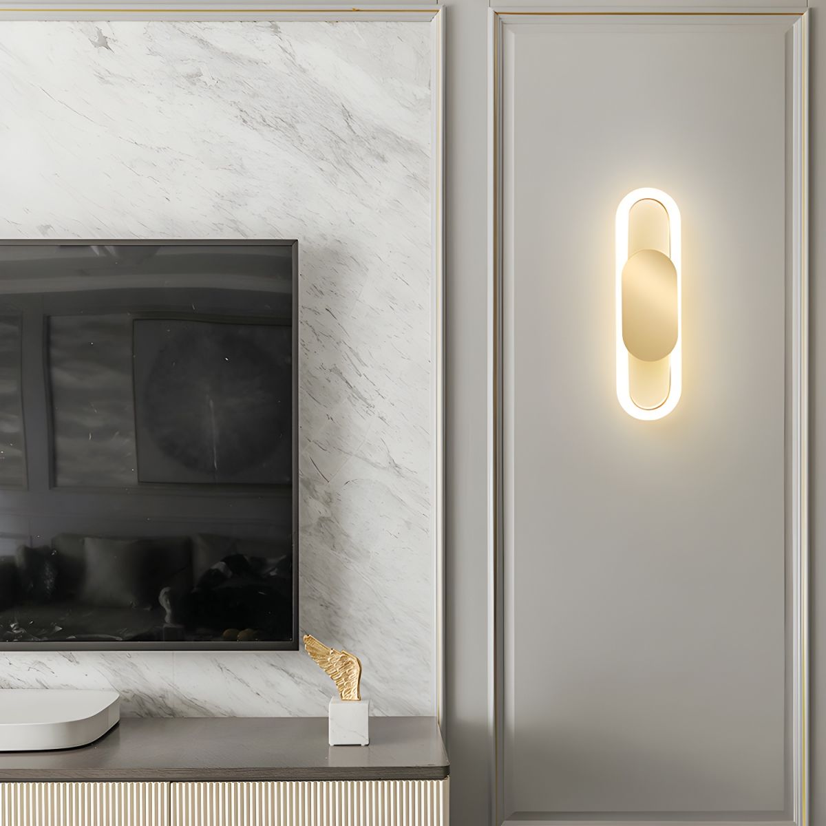 Wall Sconces with LED for Bedroom & Living Room | Oval Design