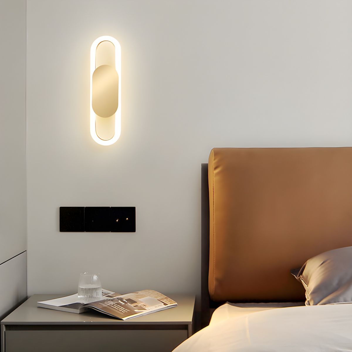 Wall Sconces with LED for Bedroom & Living Room | Oval Design