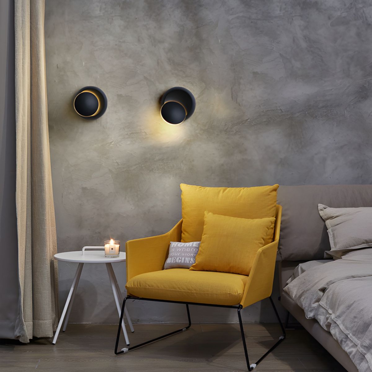 Wall Sconces with Rotating Disc Design | LED