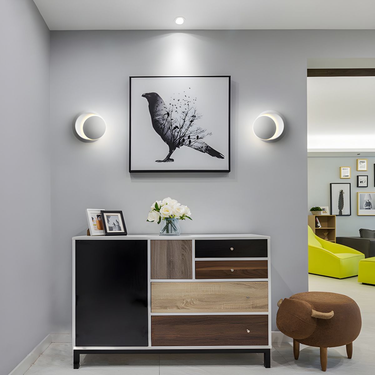 Wall Sconces with Rotating Disc Design | LED
