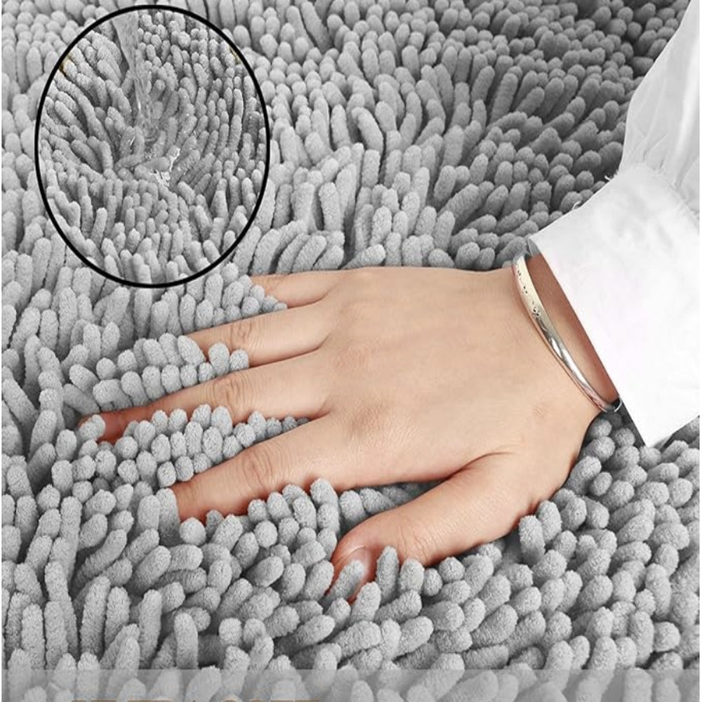 Washable Rug Chenille Fluffy for Bathroom & Entryway | Bedroom