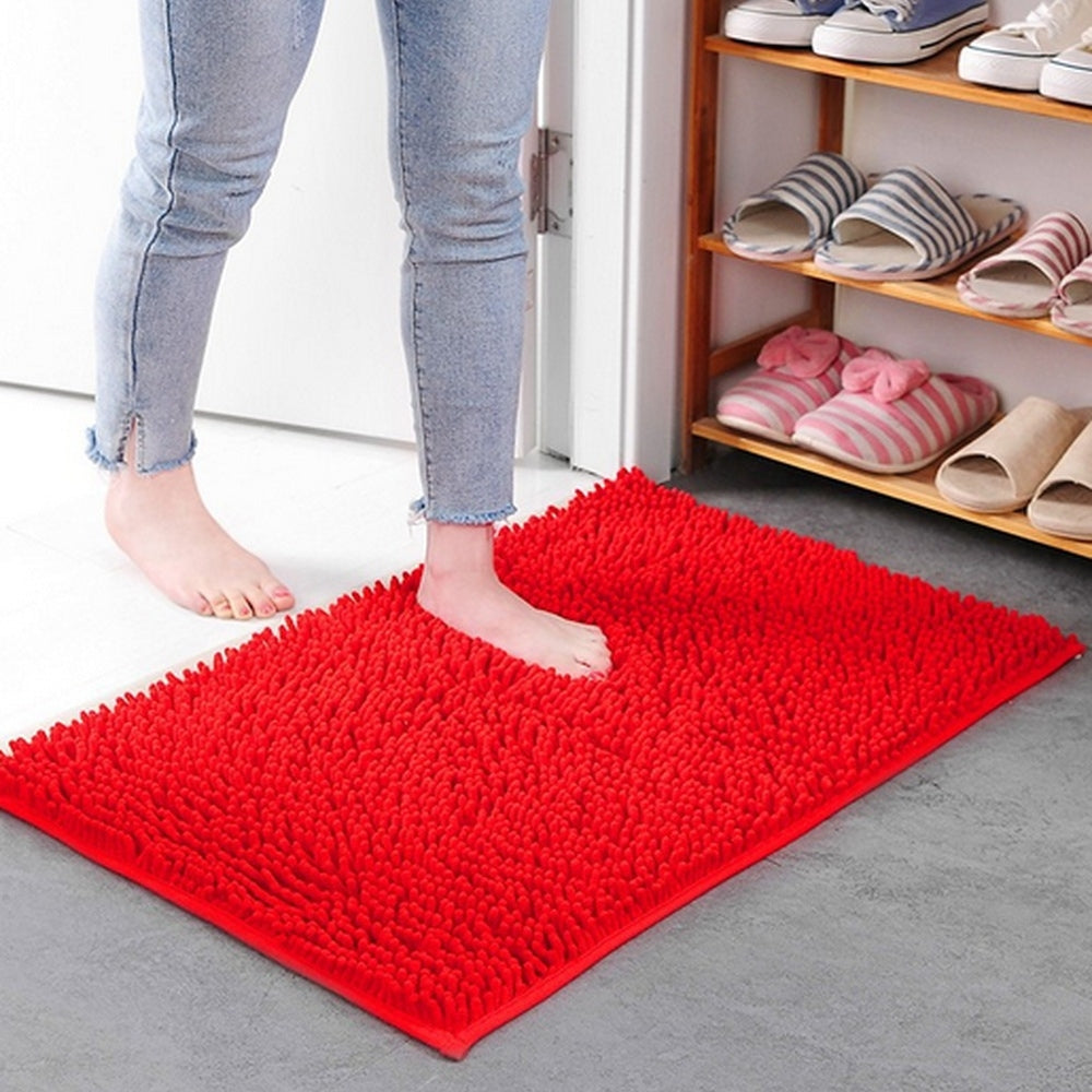 Washable Rug Chenille Fluffy for Bathroom & Entryway | Bedroom