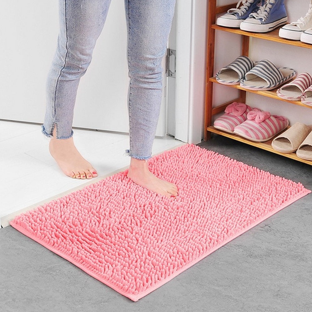 Washable Rug Chenille Fluffy for Bathroom & Entryway | Bedroom