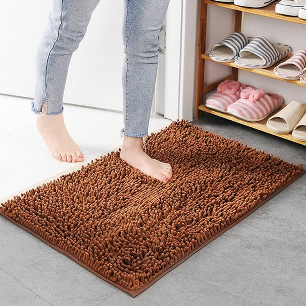 Washable Rug Chenille Fluffy for Bathroom & Entryway | Bedroom