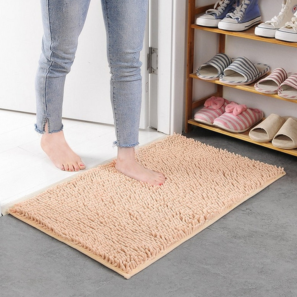 Washable Rug Chenille Fluffy for Bathroom & Entryway | Bedroom