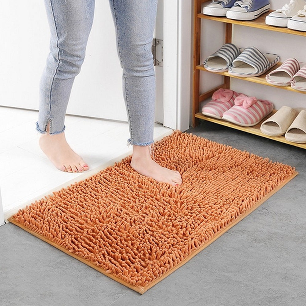 Washable Rug Chenille Fluffy for Bathroom & Entryway | Bedroom