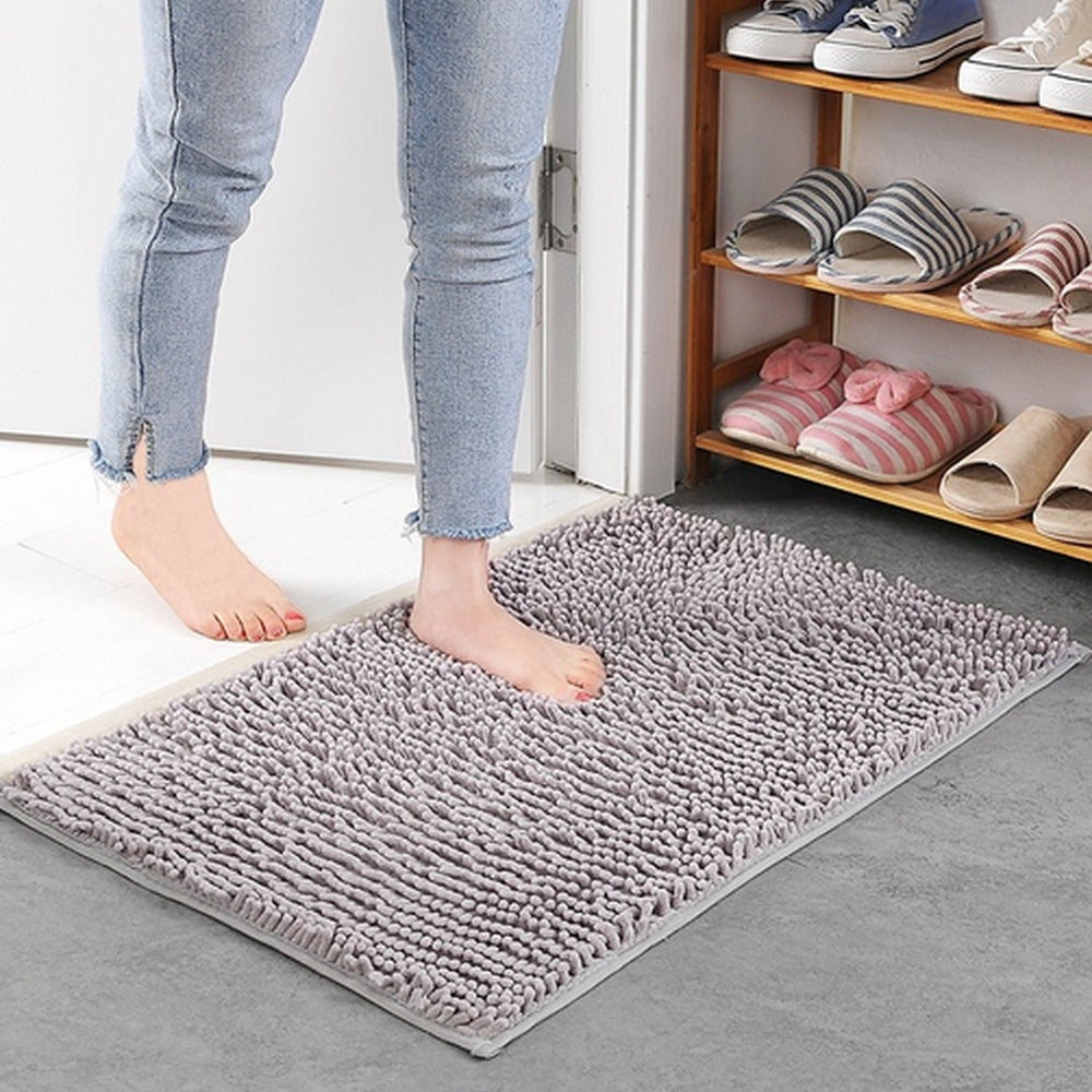 Washable Rug Chenille Fluffy for Bathroom & Entryway | Bedroom