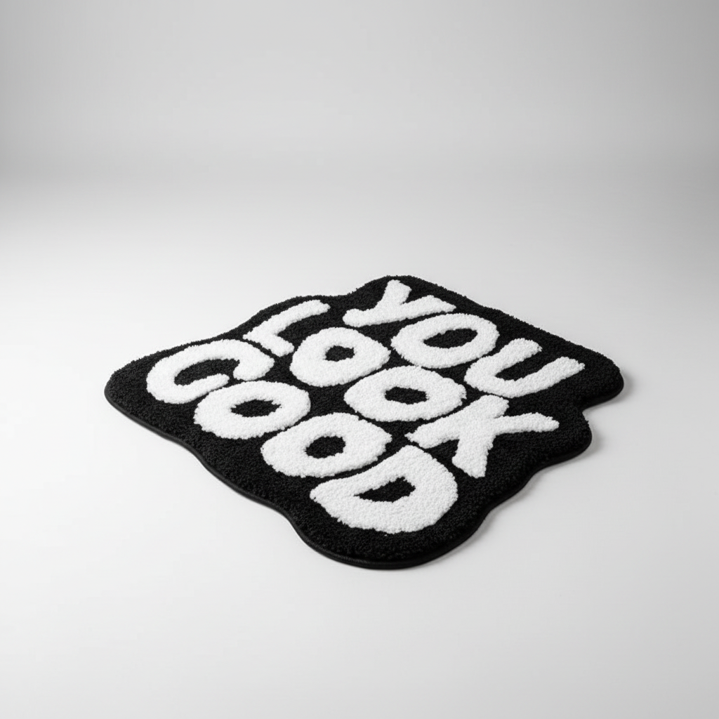 Washable Rug Fluffy Tufted for Bedroom | Letter Design