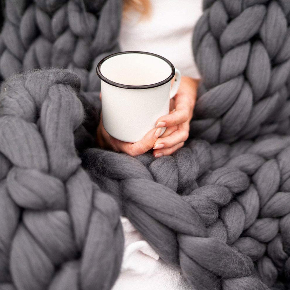 Weighted Blanket Chunky Knit | Bedroom