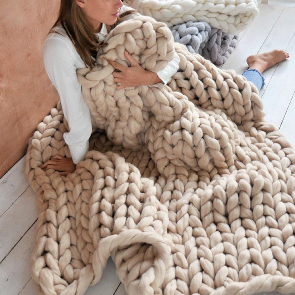Weighted Blanket Chunky Knit | Bedroom