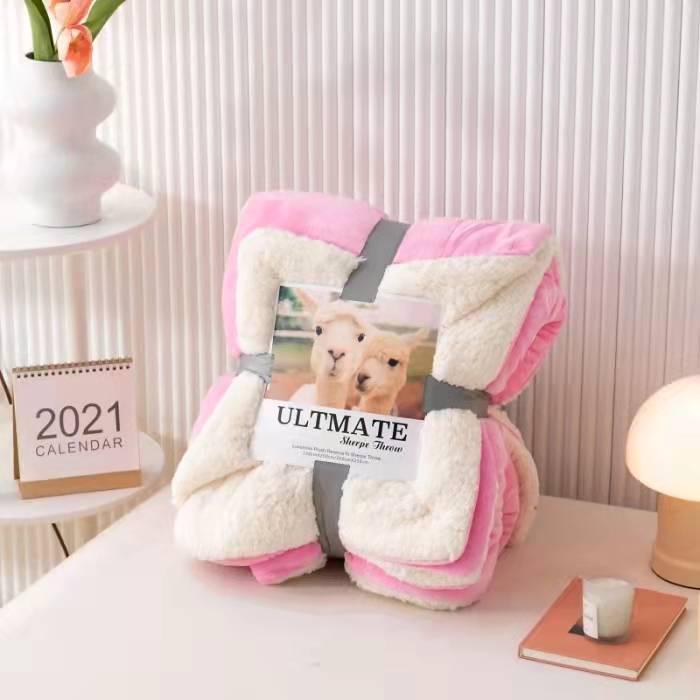 Weighted Blanket Sherpa Fleece Reversible for Bed | Fluffy